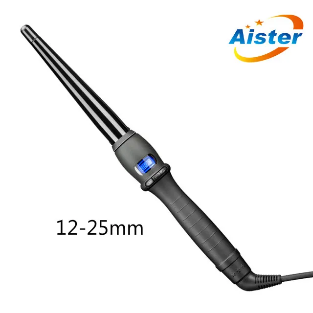 12-25mm EU Plug Электрические щипцы для завивки волос, профессиональные щипцы для завивки волос, коническая Плойка для завивки волос, гофрированная глубокая волна, стайлер, керамический инструмент для укладки - Цвет: 12-25mm EU Plug