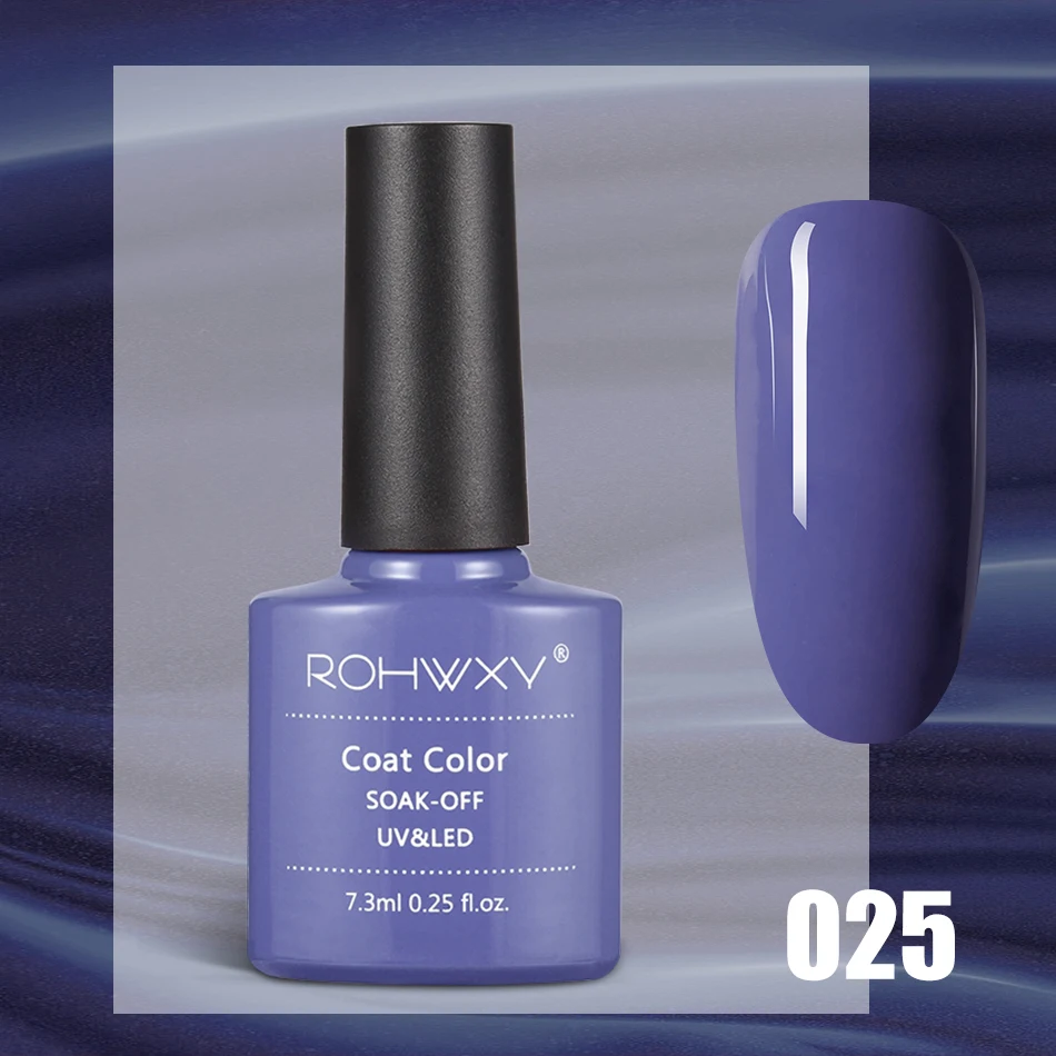 A025 ROHWXY 7,3 мл Гель-лак для ногтей для маникюра 60 цветов УФ-светодиодный Гель-лак впитывающий Гель-лак для рисования Гель-лак Инструменты для дизайна ногтей - Цвет: A025