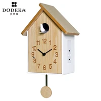 creative cuckoo wall clock novelty bird kitchen wall clock modern design wooden orologio da parete household products bl50wc