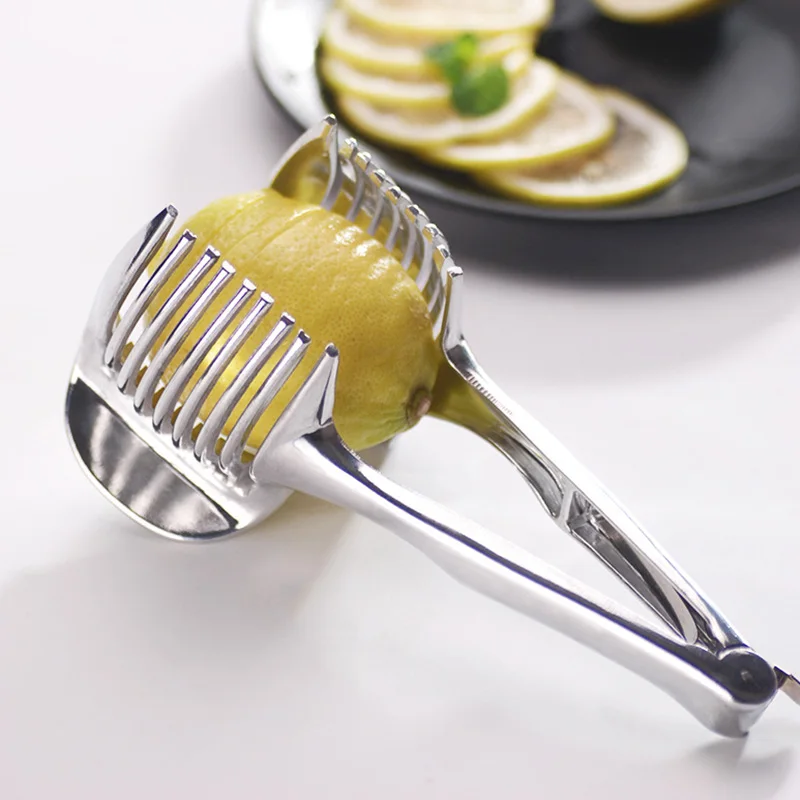 1 шт. нож для нарезки картофеля лимон резки держатель Нержавеющая сталь ручной