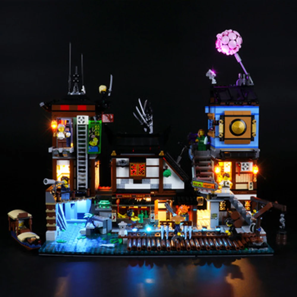 Светодиодный светильник совместимый с Lego 70657 06083 Ninjagoing город док станция из