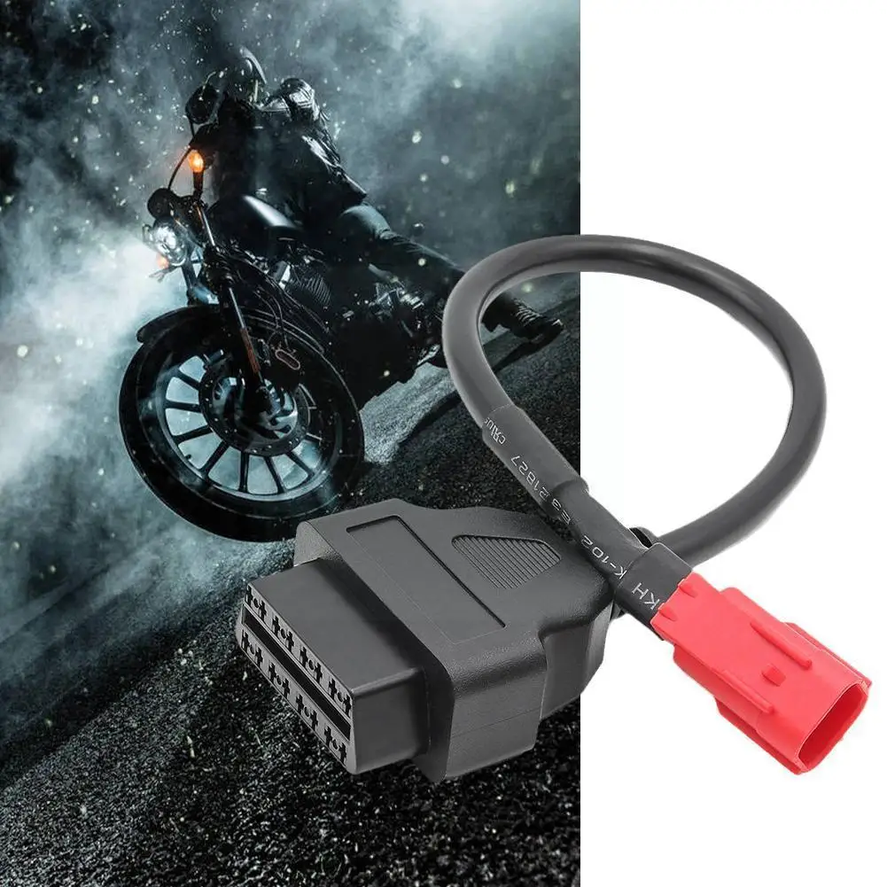 

New Obd 16pin To 6 Pin Connector For Motorcycle Obd2 Diagnostic Country 6pin Scanner Locomotive Cable Auto Adapter Fo K1b6