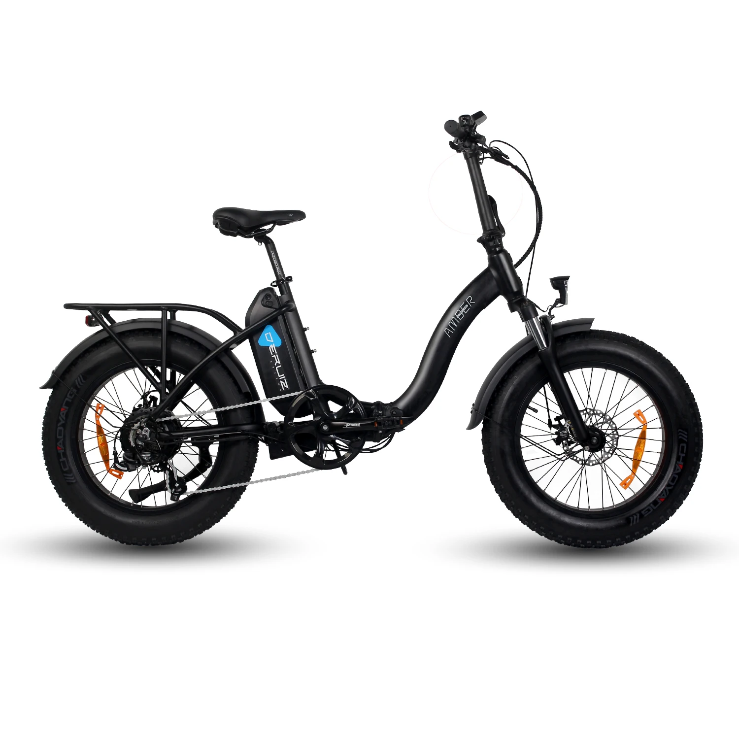 DERUIZ Янтарный электровелосипед складной 20 дюймов Снежный велосипед 48 в 500 Вт 624WH