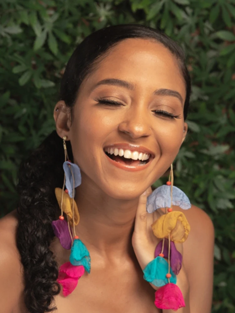 

10pcs/lot Colored Tassel Findings Flower Silk Polyester Charms Pendant Drop Earring Tassel for Jewelry DIY Graft Making