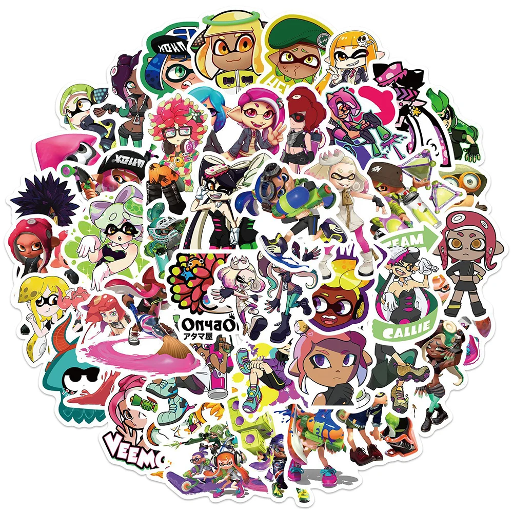 

10/30/50PCS Game Splatoon Graffiti Stickers Skateboard Laptop Fridge Phone DIY Waterproof Cartoon Decal Sticker Packs Kid Toy