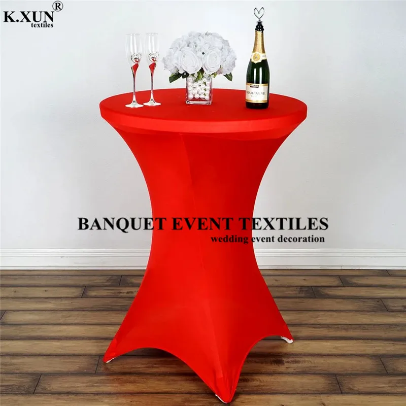 High Top Cocktail Table Cover Spandex Lycra Wedding Party Covers Round for Folding Tables | Дом и сад