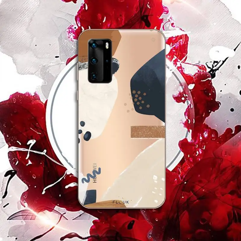 

Memphis textured unique design Phone Case Transparent for Huawei P honor 8 10i 20 30 40 smart 2019