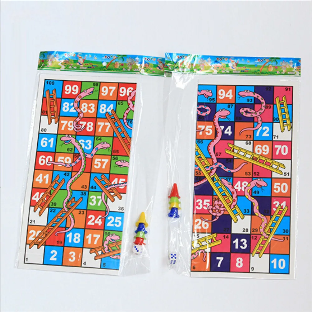

1pc Creative Funny Folding Snake Chess Toys Portable Snakes ladders Puzzle game