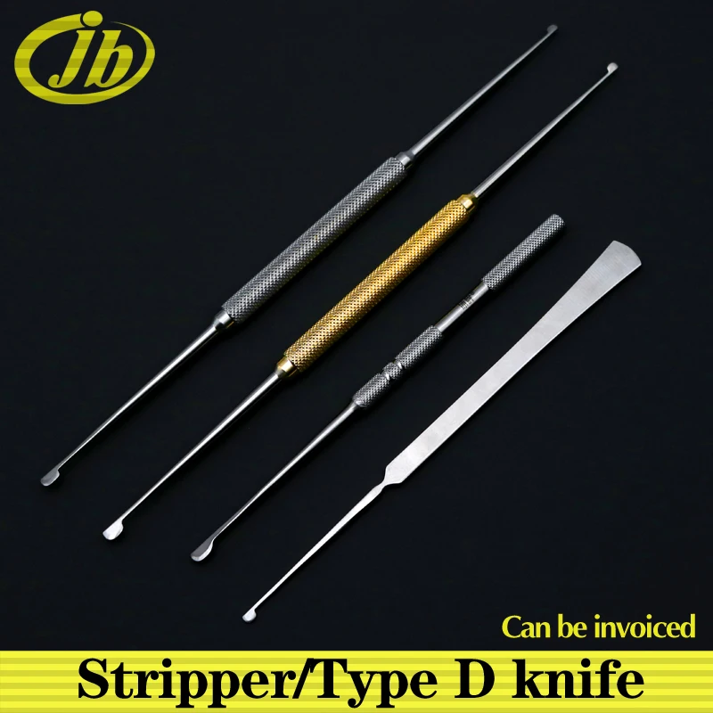 Type D knife gold handle Stainless steel double sharp cosmetic plastic surgery stripper