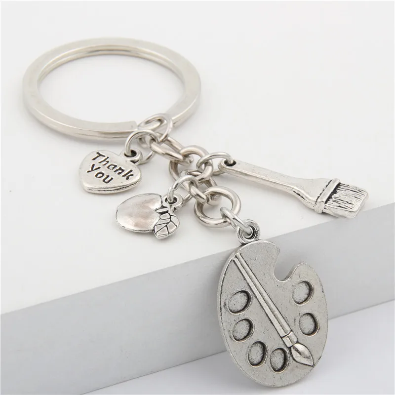 Инструменты для художников 1 шт. палитра и брелок кисть с бусинами бриллианты