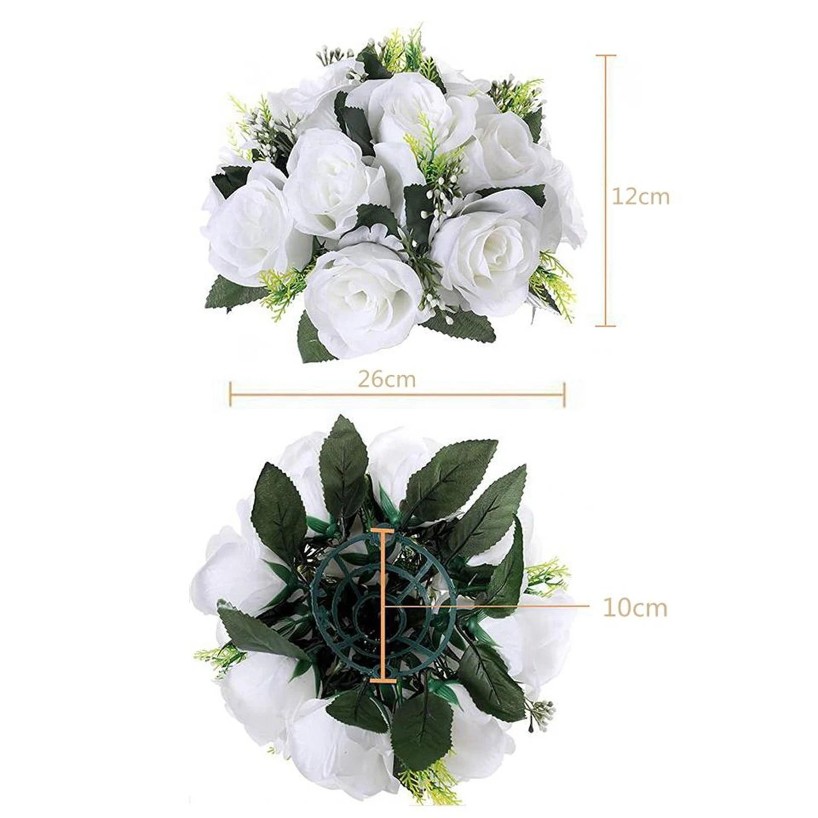 26cm Artificial Rose Flowers Ball Arrangement Bouquet Road Lead Decoration Centerpiece Imulation Flower for Wedding | Дом и сад