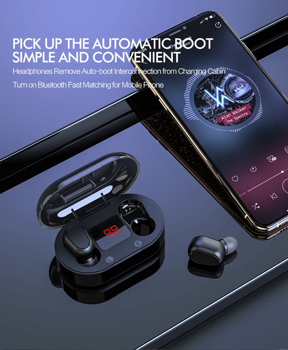 Мини Tws Bluetooth наушники HD стерео беспроводные наушники Bluetooth 5,0 свободные спортивные наушники игровая гарнитура для телефона