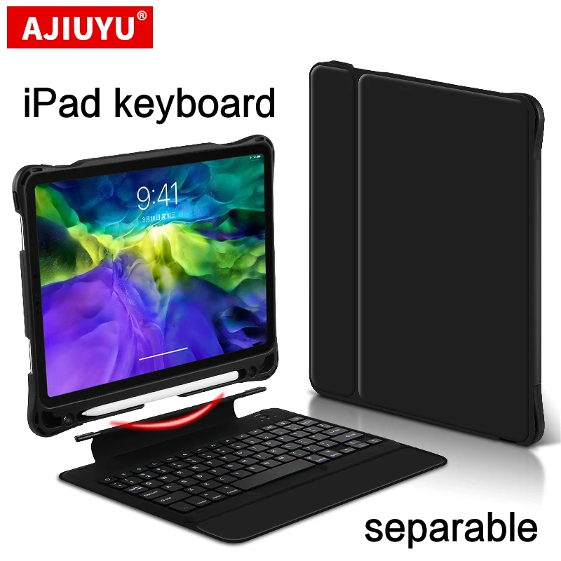 

AJIUYU keyboard Case For iPad 9.7 inch 2018 2017 Air 2 3 Pro 10.5 Tablet Wireless Bluetooth separated Protective Smart Cover