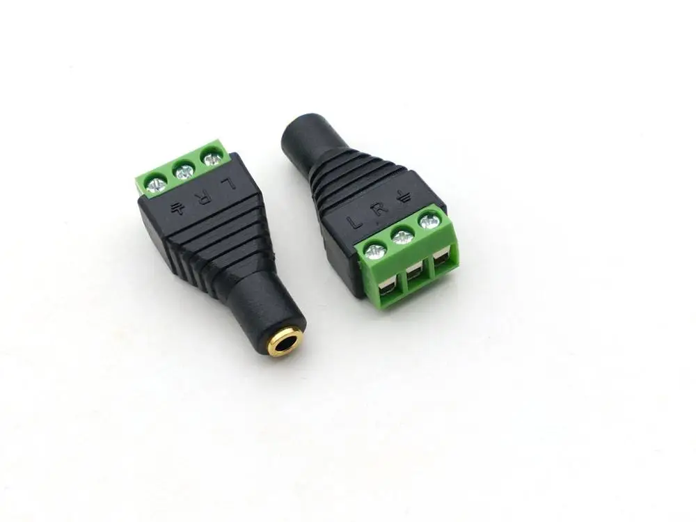 Позолоченный 2 5 мм стерео гнездовой разъем аудио терминал связующий адаптер |