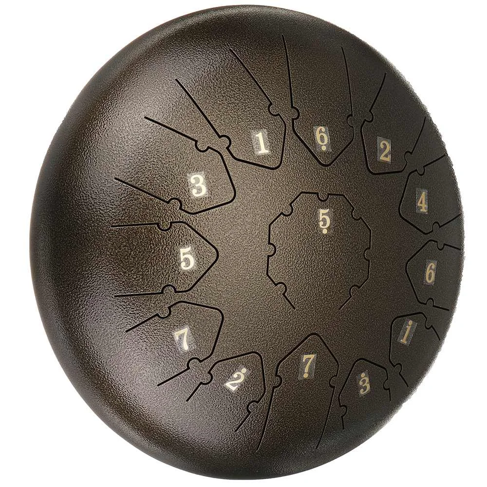

Steel Tongue Drum 12 Inch 13 Tone Drum Hand Tank Drum Musical Percussion Instrument Yoga Meditation For Beginner