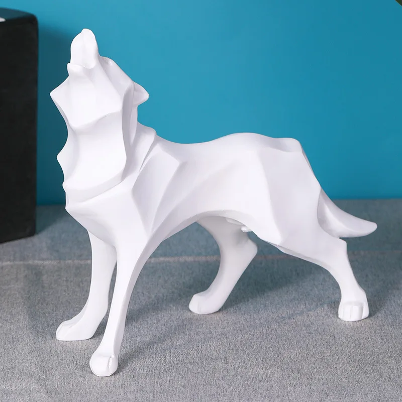 Скандинавские настольные украшения статуэтки абстрактного волка с животными