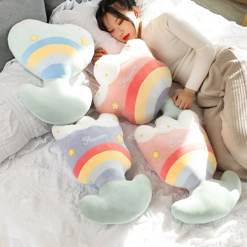 

Мультяшный Радужный цветок, плюшевые игрушки, мягкая набивная кукла-растение, подушка для ребенка, детские подарки на день рождения