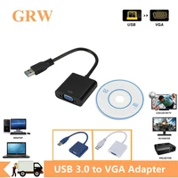 grwibeou usb 3 0 to vga adapter external video card multi display converter for win 7810 desktop laptop pc projector monitor