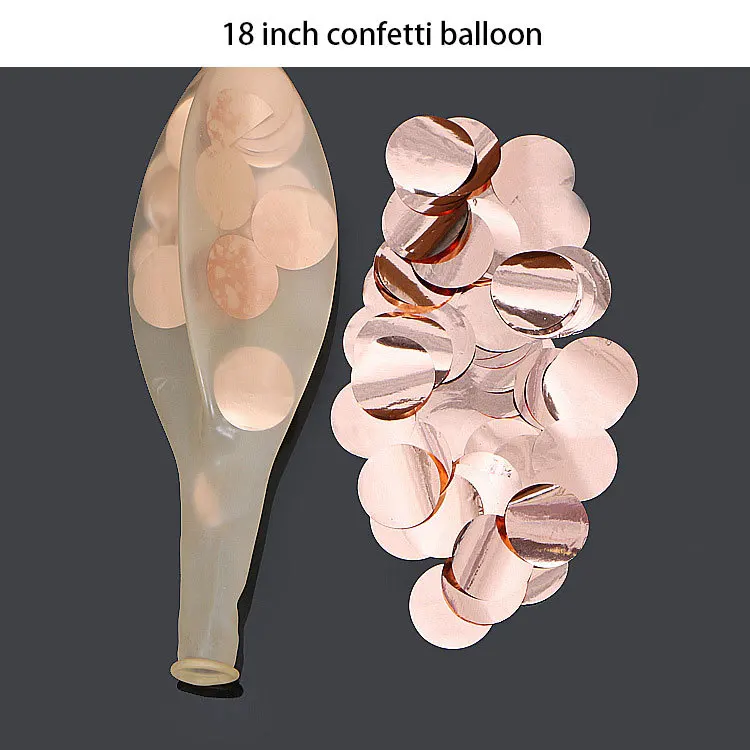 

18 inch sequined balloon round rose gold sequin hotel shopping mall birthday party confetti latex balloon wholesale
