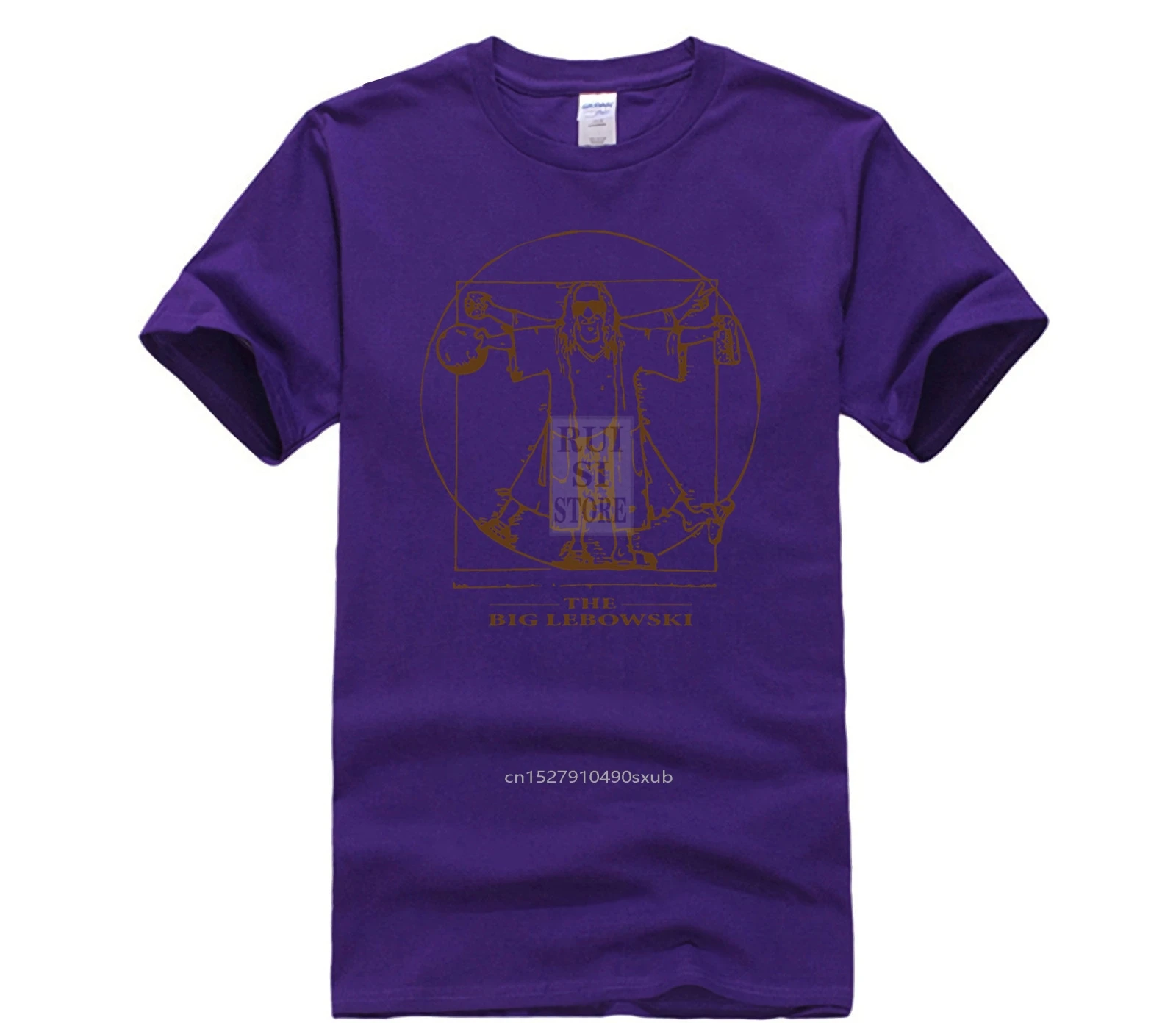 

Hot men's fun casual print T-shirt The Big Lebowski The Dude Round Collar Top Men's T-shirt