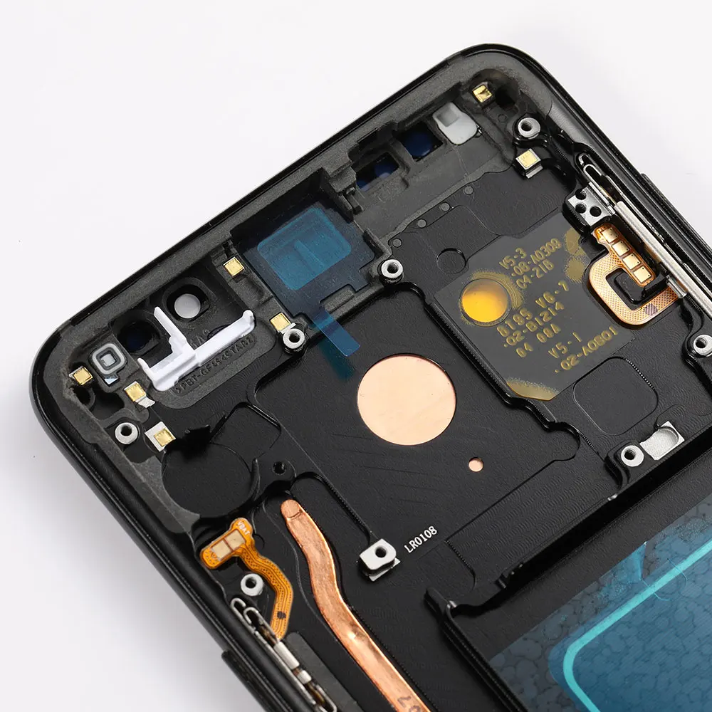 Pantalla t&aacute;ctil LCD para tel&eacute;fono inteligente, montaje con marco 100% OEM para Samsung Galaxy S8 Plus, G955F, S8, G950F, S9 Plus, G965F, S9, G960F-2