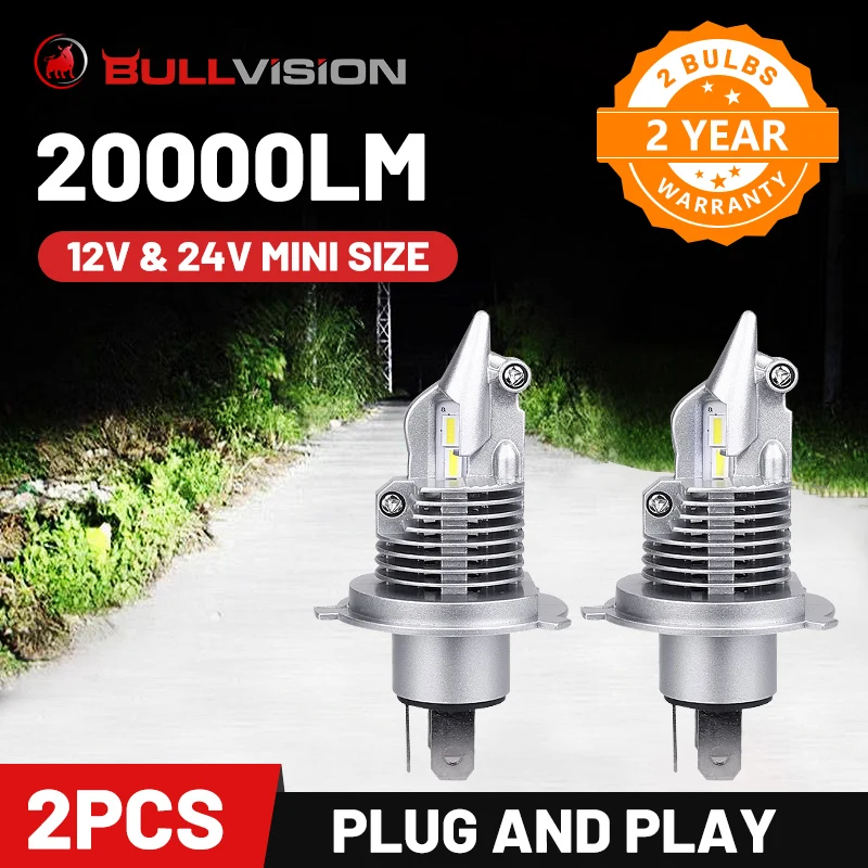 Мини светодиодная лампа для фар H7 H1 H4 H11 Светодиодный H8 HB3 HB4 9005 9006 9012 H13 H3 9004 9007 PSX24W
