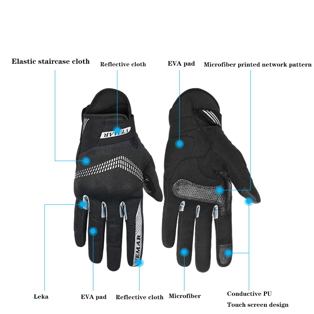 Перчатки Vemar мужские сетчатые для мотокросса лыжные перчатки MX DH езды на