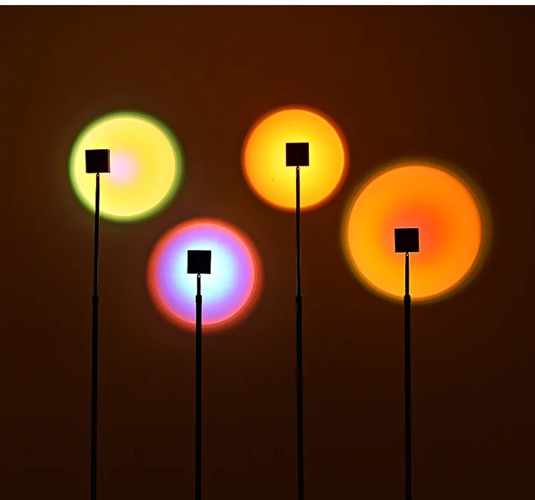 

Rainbow art sunset projection floor lamp creative decoration designer atmosphere lamp sun never sets floor light
