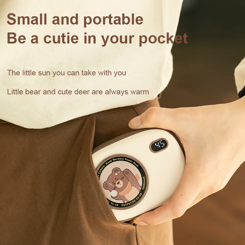 2021 10000mah usb hand warmer with power bank rechargeable portable heater for home travel mini heater convector winter pocket free global shipping