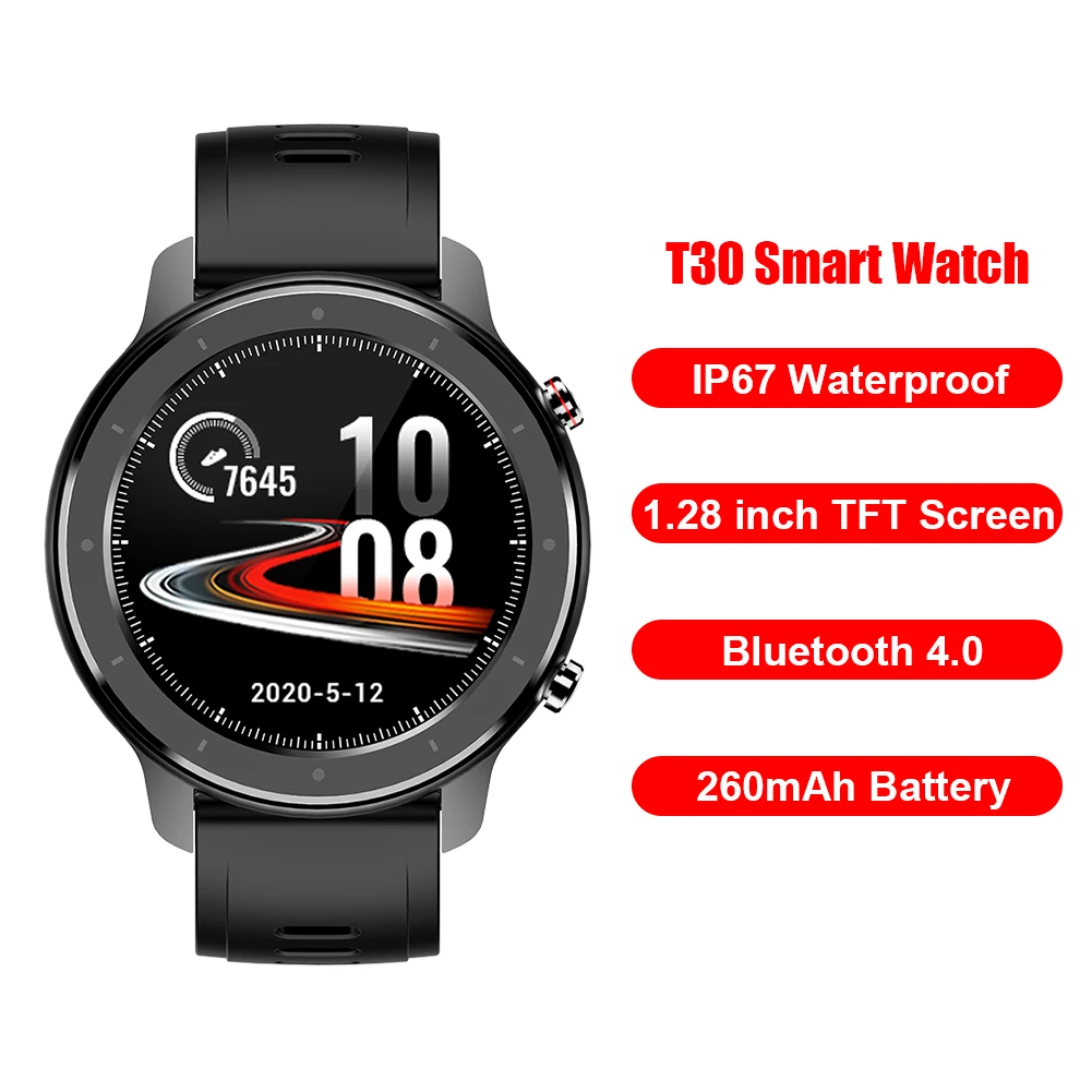 Спортивные часы T30 с монитором здоровья музыкальный проигрыватель Bluetooth