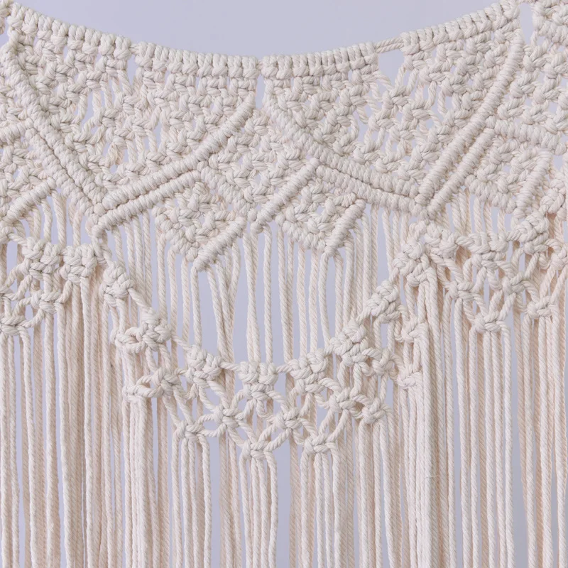 Новый макраме настенный тканый богемный веревка гобелен в стиле бохо домашний