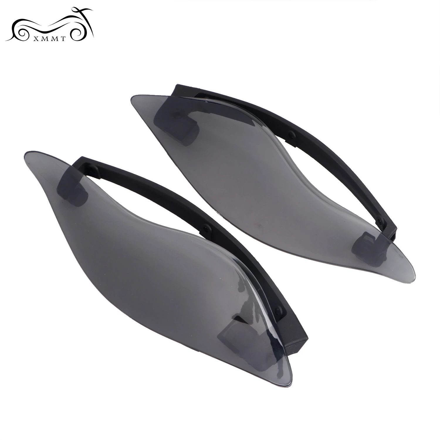 Регулируемое ветровое стекло боковое крыло дефлектор воздуха черный дым для Harley