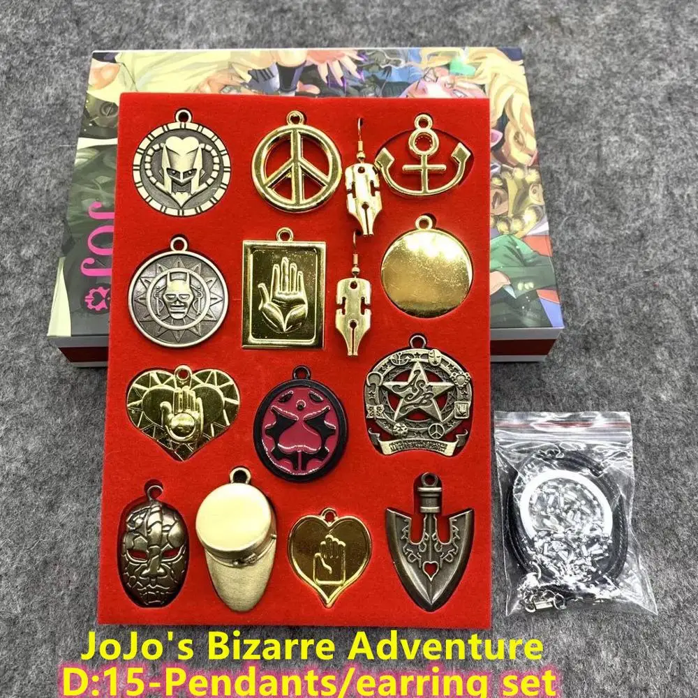 JOJO Необычные Приключения модель куклы значки ожерелье брелок кулон набор