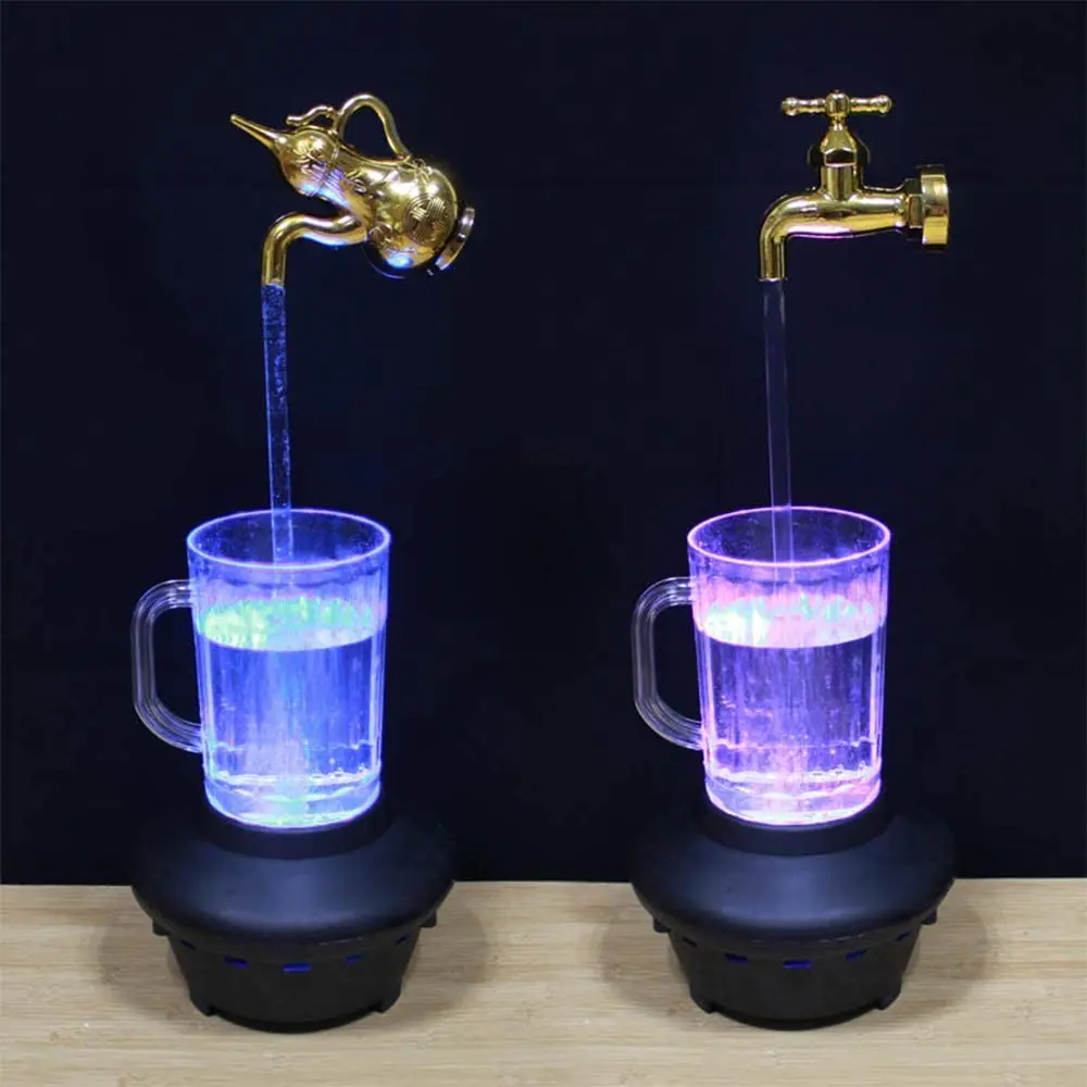 

Волшебная кружка-кран, настольный фонтан-водопад со светодиодной подсветкой, регулируемая кружка для пива, украшение для дома и офиса