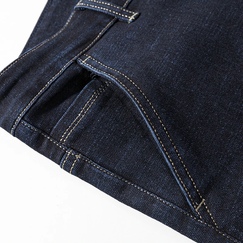 Business Casual Jeans Homme Blue Black Pantalon Spijkerbroeken Heren Pants Biker Trousers Baggy Slim Fit Denim High Quality Soft