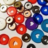 50pcs 23mm 28mm 35mm plastic mushroom hole colorful heart binder disc hole loose leaf ring round binding buckle office supplies