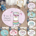 Мультяшные круглые ковры альпака для гостиной, Детский ковер, детский коврик, коврик для детей, напольный коврик, ковер для кухни, коврик