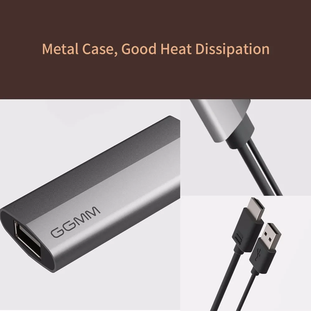 ТВ адаптер GGMM HDMI Dongle 1080P HD для кабеля Apple USB зеркалирование экрана приставки только