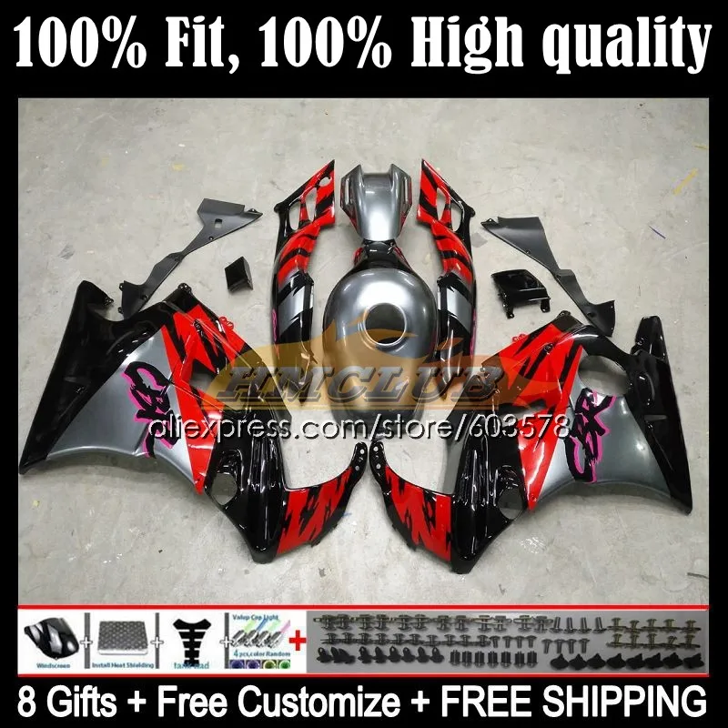 

Injection Body For HONDA CBR 600F3 CBR600FS 1995 1996 11CL.312 CBR600 F3 CBR 600 CC FS F3 CBR600F3 95 96 OEM Fairing red silver