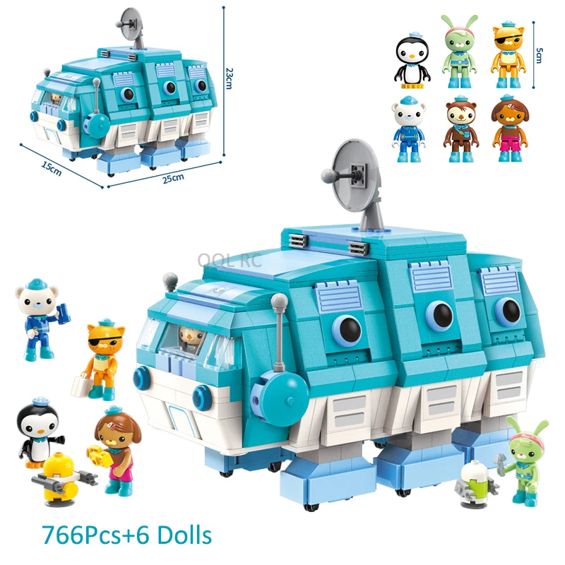 

The Octonauts Serise Water bear bug boat Bricks Building Blocks Toys for Children Gifts Cartoons Animation Model 766Pcs