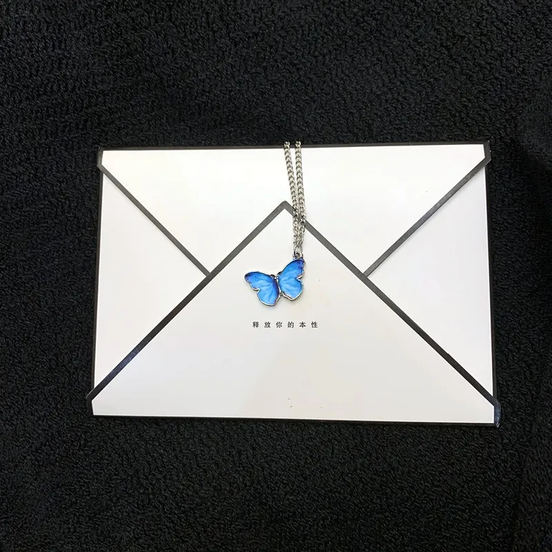 Ожерелье в форме бабочки для пар мужское темпераментная простая