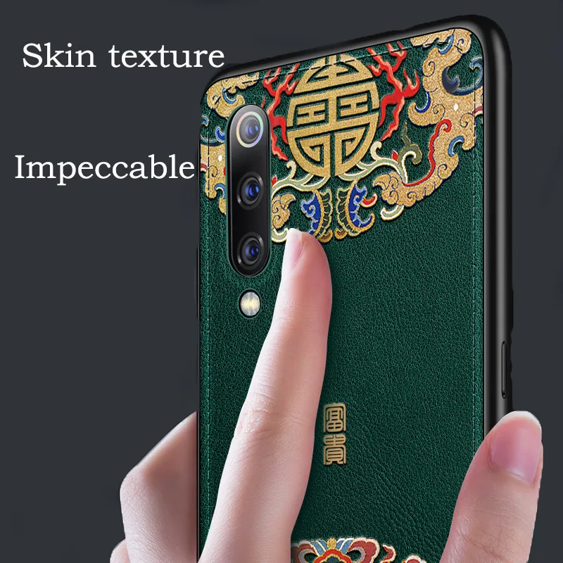 Для Xiaomi mi 9 SE 9SE 8 8SE 9T Pro Red K20 Note 7 5 Чехол 3D рельефный кожаный узор противоударный