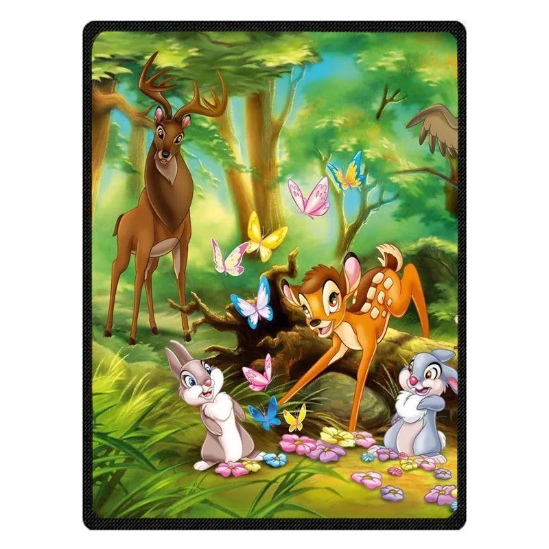 Бэмби плед одеяло s индивидуальное Манта Коралловое фланелевое