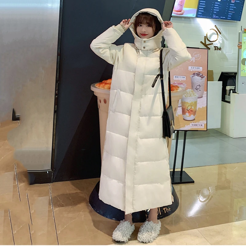 Women's 2022 Cotton Clothes Winter New Korean Version Loose Long Section Over Knee Thickening Fashion Oversize Jacket Wram Coats