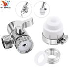 Смеситель для биде с двумя функциями, лейка из латуни для биде и душа в ванную комнату, Т-образный адаптер, держатель шланга, крючок, простота установки