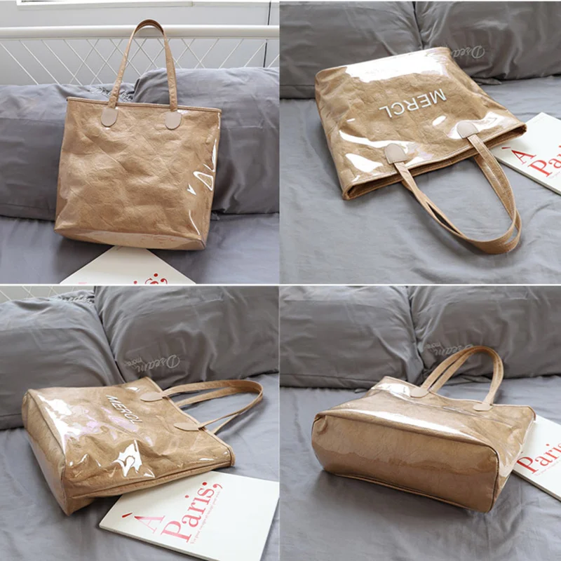 Новинка 2021 сумки на плечо для женщин модные корейские прозрачные ПВХ с надписью