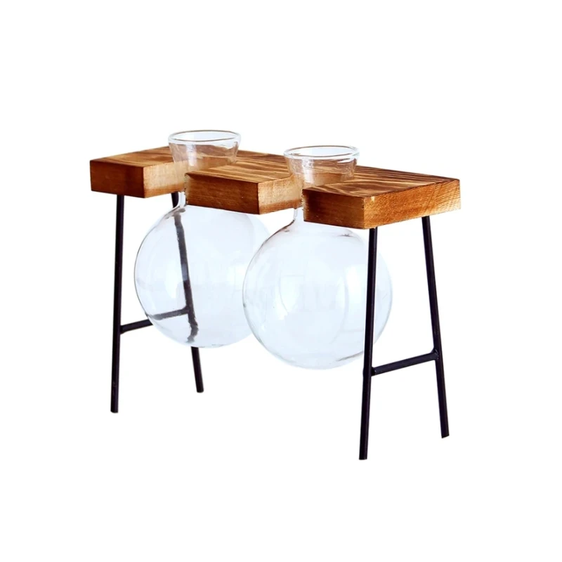 Ваза из стекла для гидропонных систем креативная прозрачная ваза растений