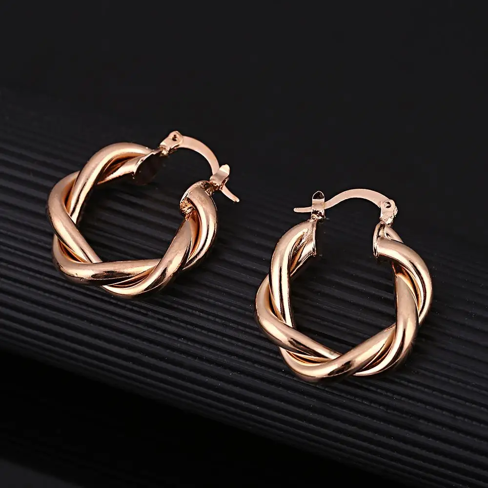 Золотые женские свадебные серьги кольца модные африканские эфиопские простые