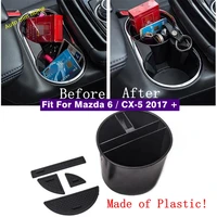 front seat cup holder water bottle drinks support multifunction box cover fit for mazda 6 cx 5 2017 2022 auto accessories