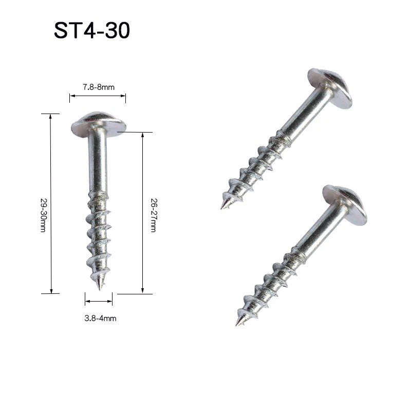 Винт для карманного отверстия 4*30 мм саморезы тонкой/грубой Phillips и квадратной